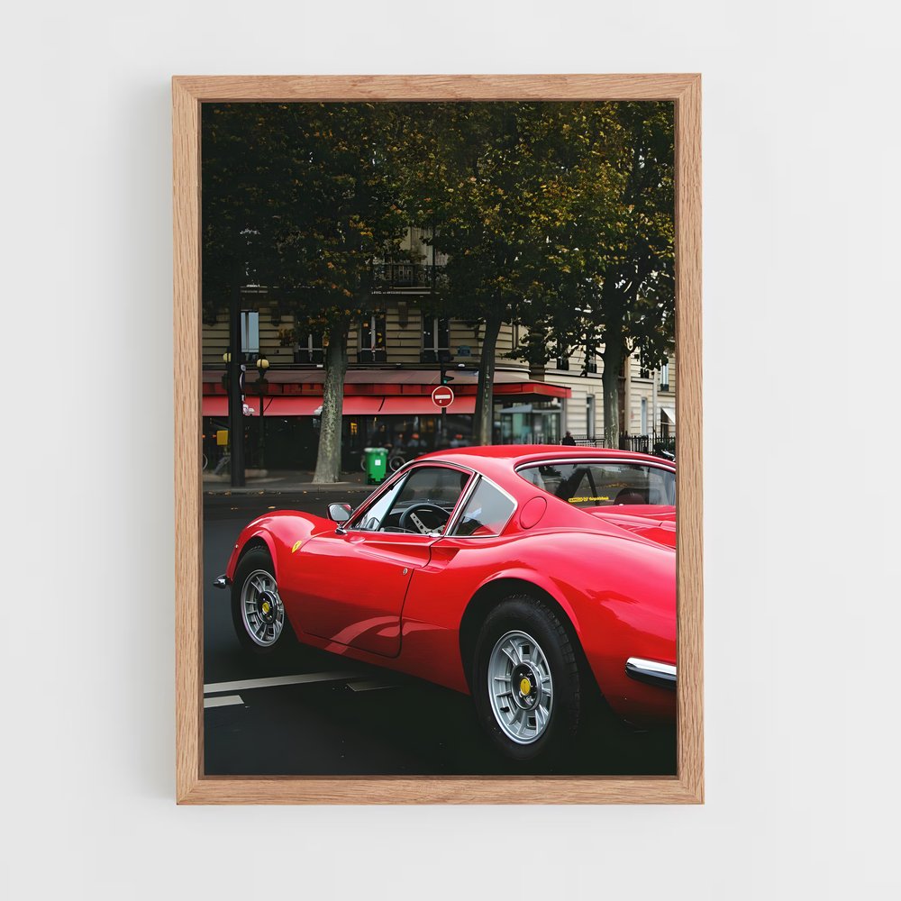 Poster Ferrari Rouge 246 GT (vue 4)